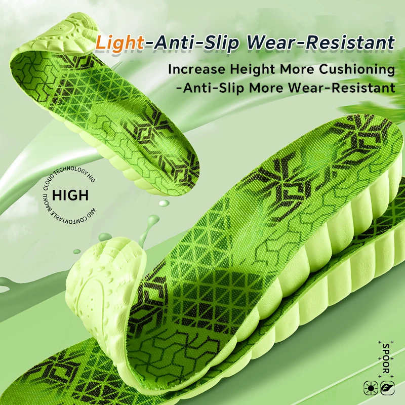 نعل داخلي مريح لرفع الكعب من مادة TPU بطول 1.5 سم إلى 3.5 سم - وسادة معززة من Mugwort، حشوات أحذية مصعد غير مرئية