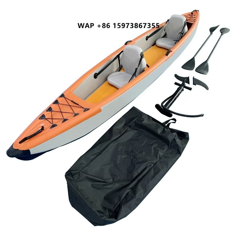 Double-Layer Inflatable Kayak for Two Persons with Thickened Rubber 0.9mm PVC