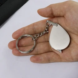 20X Pocket Magnifier Gift Metal Folding Glass Hand-held with Key Chain Jewelry Loupes Lens 22mm for Reading, Labels