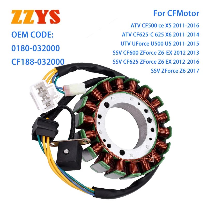 12V Generator Ignition Stator Coil For CFMoto ATV SSV UTV CF500 CF600 CF625 ZForce UForce U5 U6 CF 500 600 625 500CC 600CC CF188