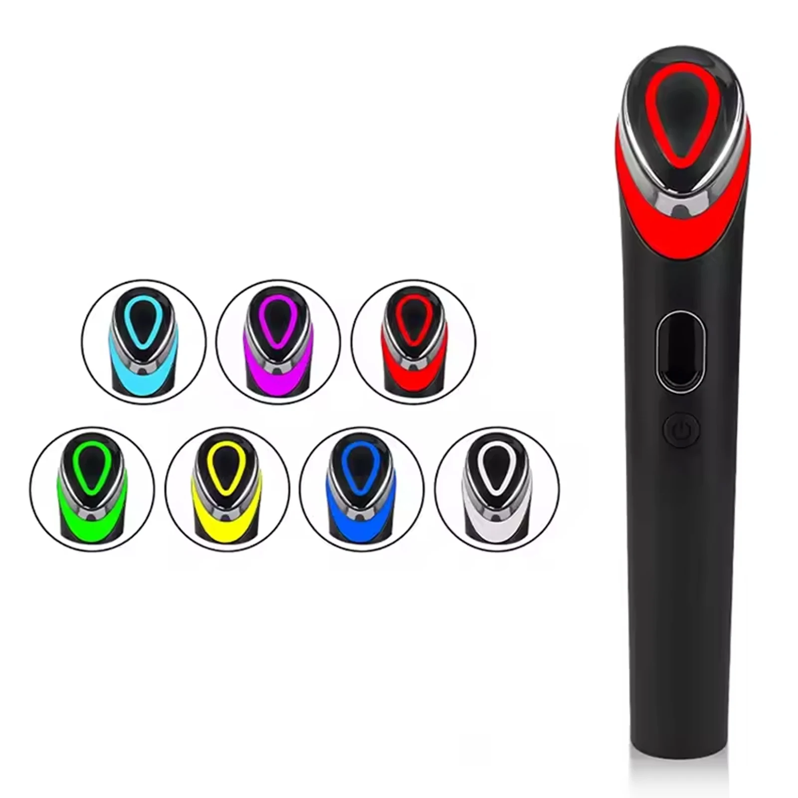 Nouveau Booster Pro Led thérapie par la lumière du visage 7 couleurs baguette de beauté des yeux masseur oculaire à lumière rouge pour les soins de la peau et outil de rajeunissement bleu