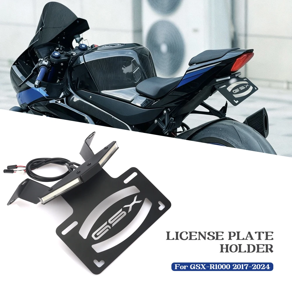 

For Suzuki GSX-R 1000 GSX-R1000 2017-2024 New Motorcycle Accessories Rear Short Tail License Plate Holder Tailstock Bracket Kit
