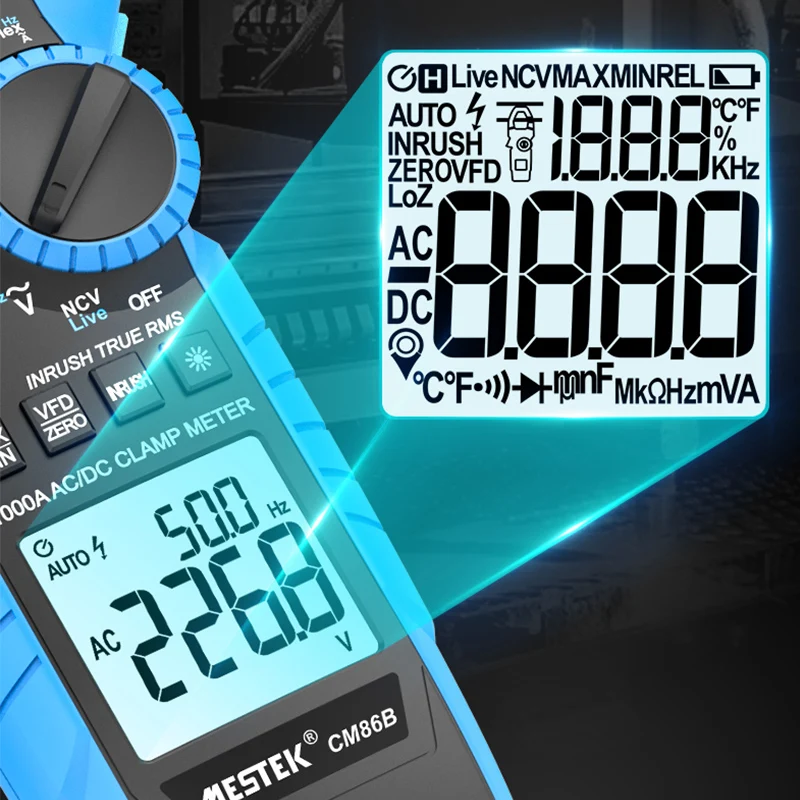 1000A AC DC cyfrowy miernik cęgowy wysokiej precyzji multimetr Pinza Amperimetrica True RMS Temp pojemność NCV Ohm Hz Tester