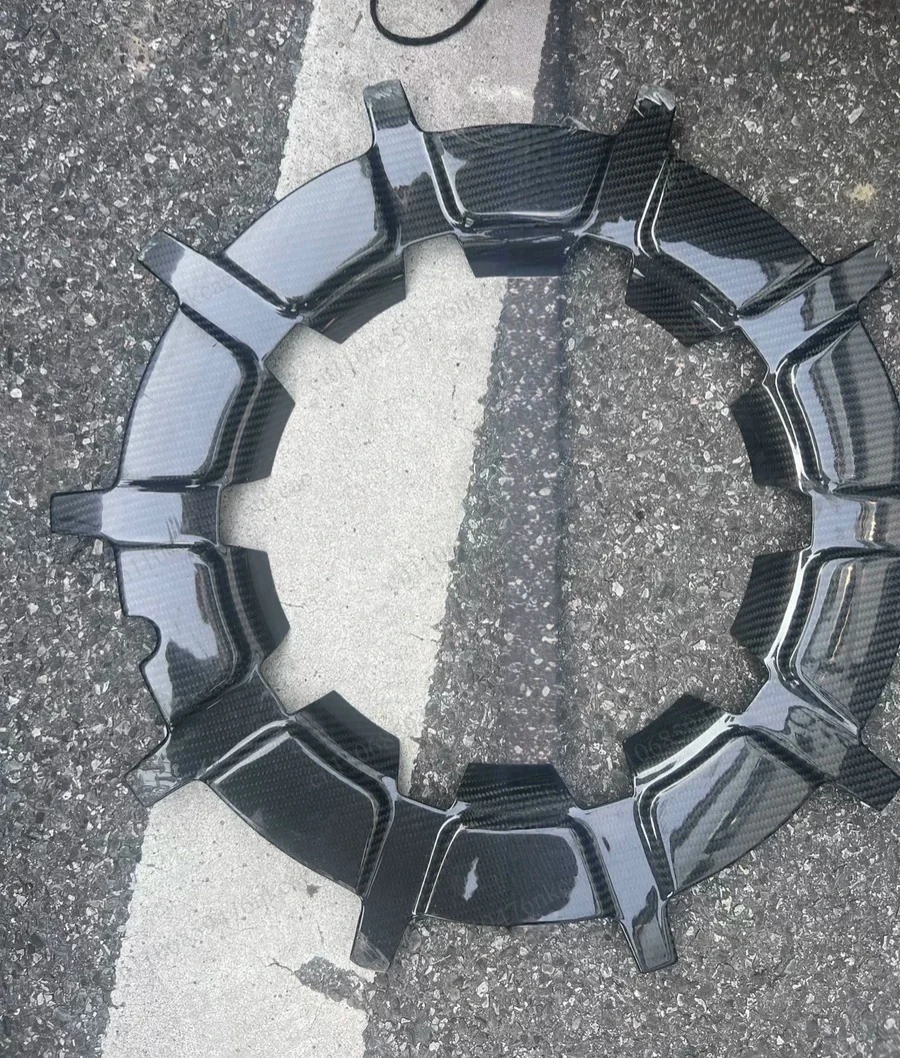 Carbon fiber hub center cap replacement part - genuine carbon fiber hub cover