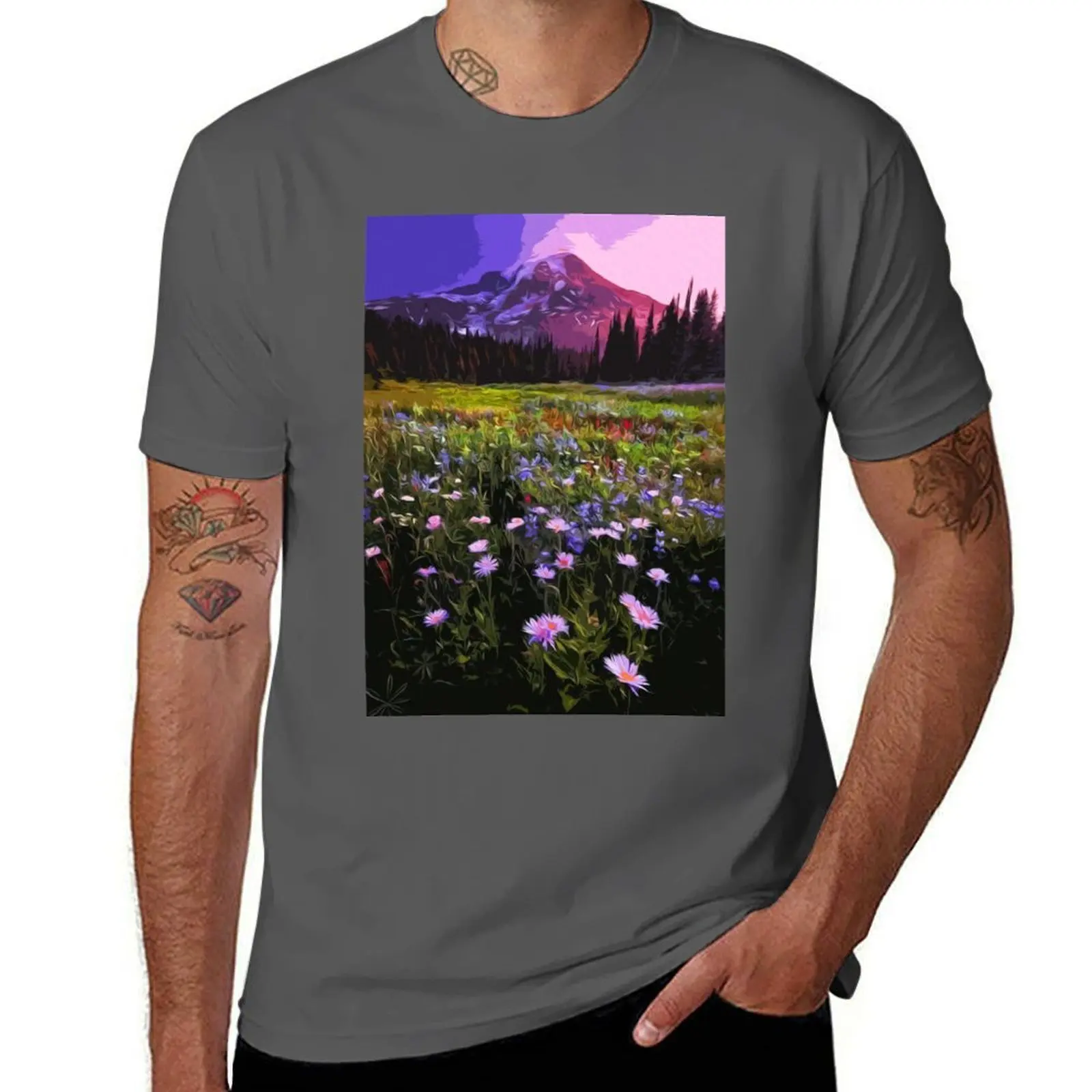 

Washington, Mount Rainier National Park T-Shirt funny t shirts man t shirts for man graphic tees T-Shirt