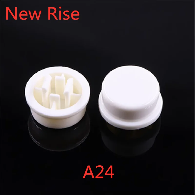 20PCS 12x12x7.3mm Square Micro switch 12*12*7.3mm Momentary Tactile Push Button Switch Mini White Round Caps A24 A25