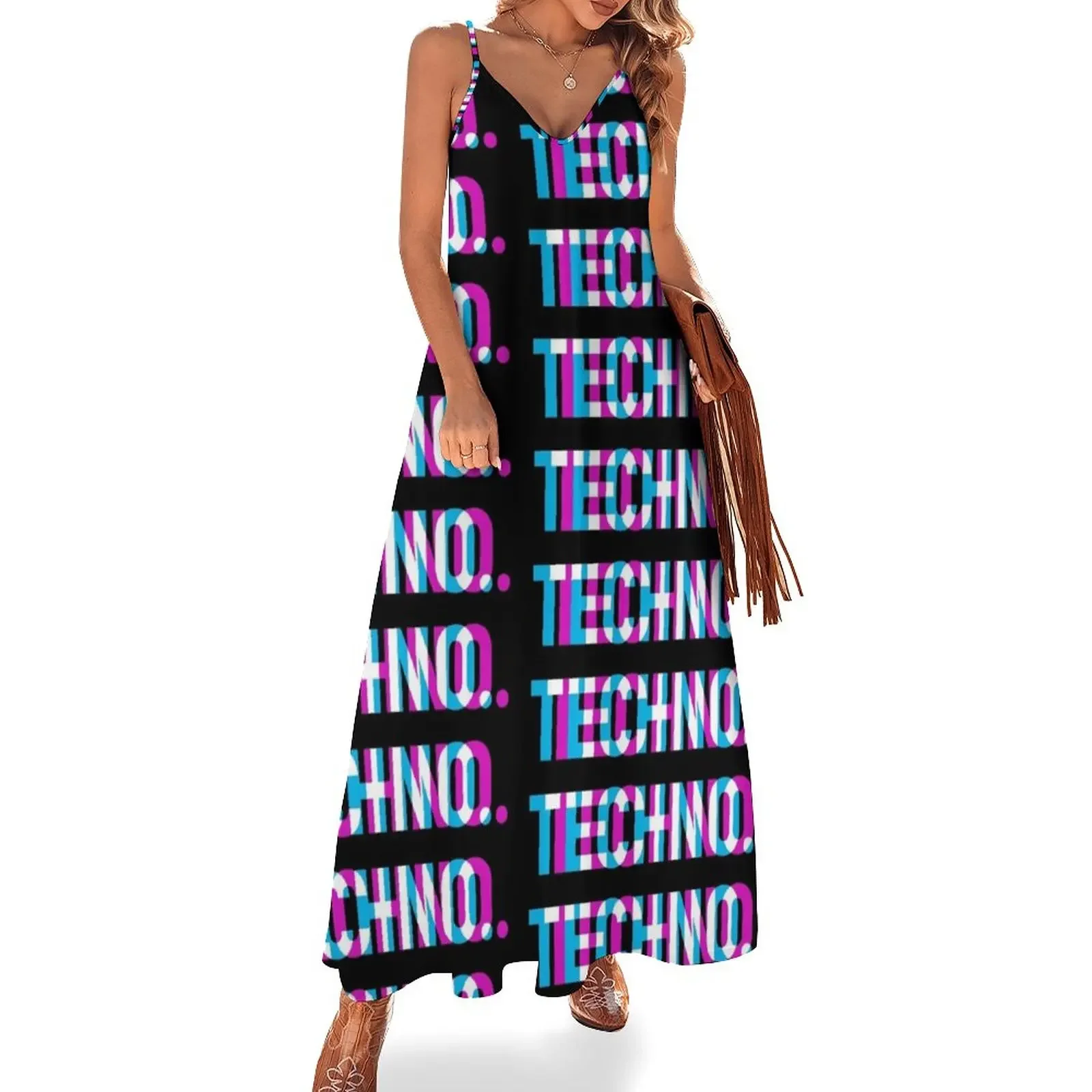 

Techno Sleeveless Dress dresses for woman 2025 Female clothing