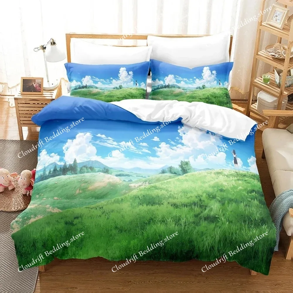 3D Printed Akebis Sailor Uniform Bedding Set Anime Duvet Cover Double Twin Full Queen King Adult Kids Bedclothes Quilt Cover