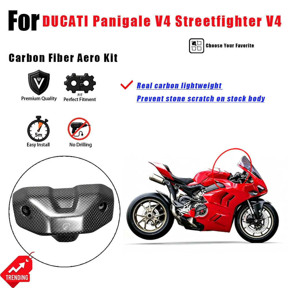 Full Carbon Fiber Fairing Winglet Kit for Ducati Panigale V4 Streetfighter V4 Superbike Accessories