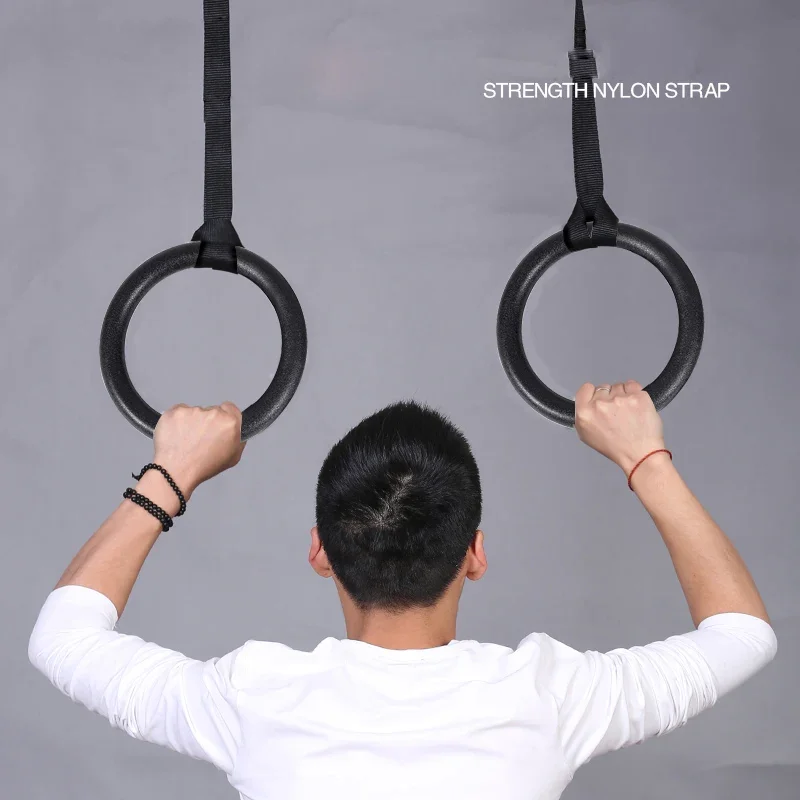 ABS Plastic 28mm Fitness Gymnastic Rings for Crossfit Pull Ups - Adjustable