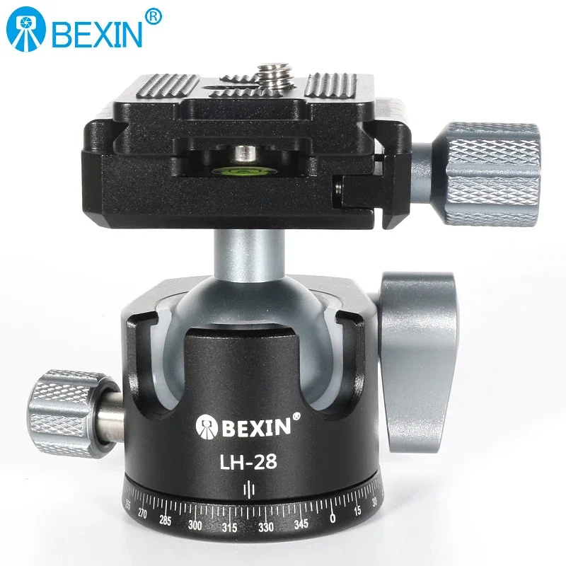 BEXIN LH28/LH32 Low Profile Ball Head 36mm CNC Metal 360° Panoramic Camera Tripod Head for Tripod,Monopod,DSLR Cameras,Camcorder