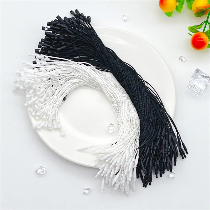 

5000 Pcs/Lot Plastic Label Black White Polyester Rope For Clothing Label DIY Wedding Party Hanging Piece Decoration Accessoriess