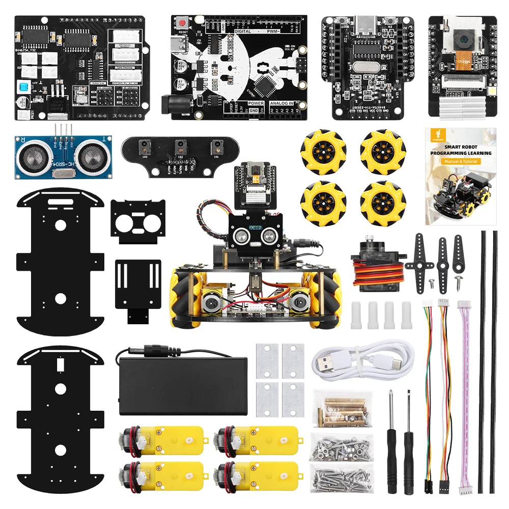 ESP 32 Robot Kit For Arduino Programming with Camera and Codes Learning Develop Skill Full Version DIY Smart Electronics Set