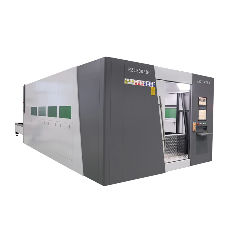 razortek new arrival fiber sheet cutting machine 6kw fiber laser cnc machine 1530 2040 with double wotking table