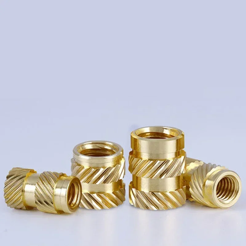 

kLcouemV 25pcs M2.5 brass hot melt nuts sleeves oblique muffs inner thread fixing nut embedded covers nut muff 4mm outer diamete