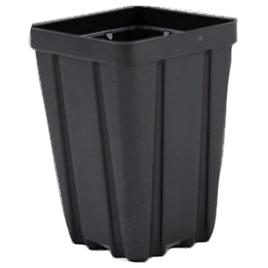 Square Greenhouse Pots 3.5 inch x 5 inch for propagation and seedling use - Black plastic deep design - Case of 450