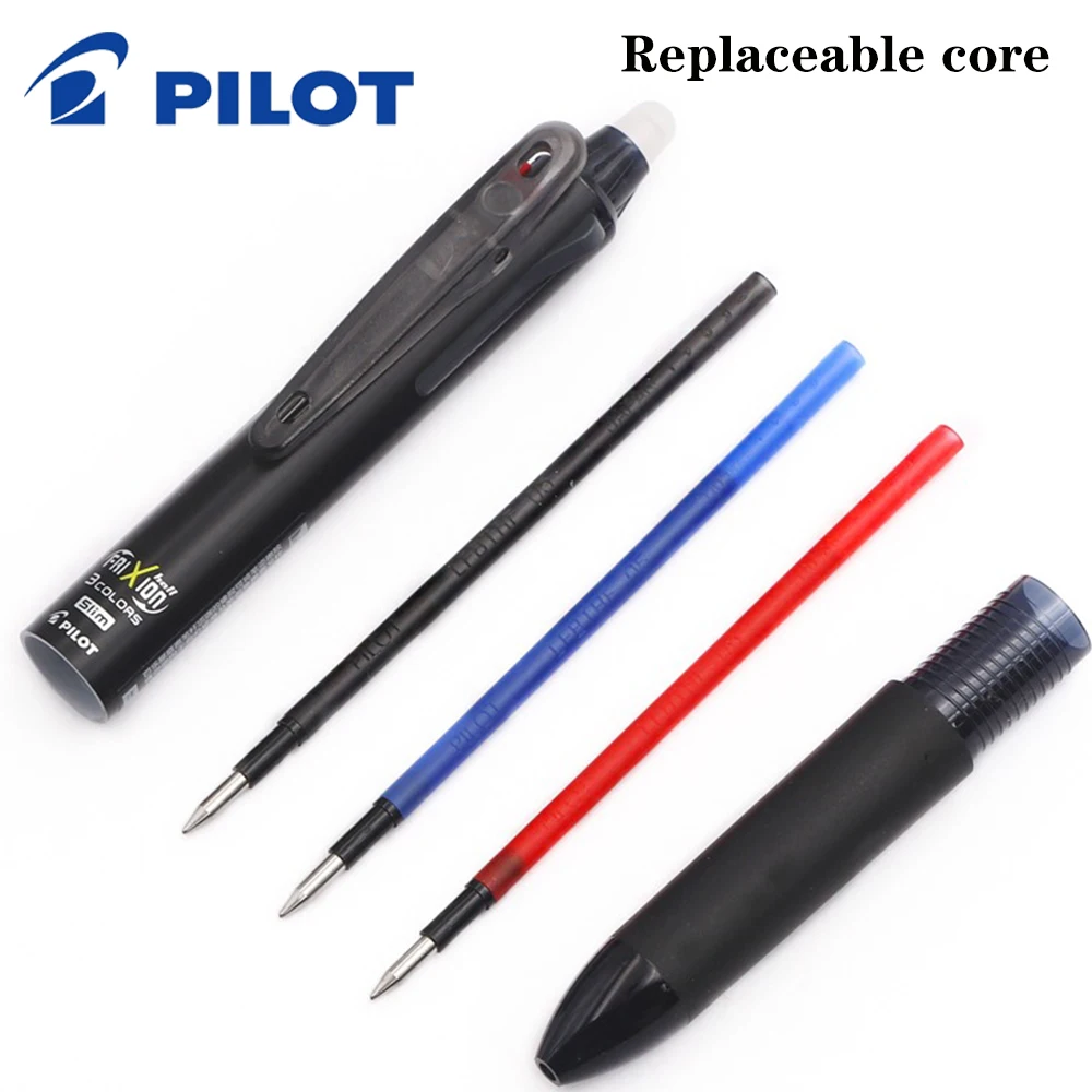 Japan Pilot Frixion Pen 3 w 1 Wymazywalny długopis żelowy 3 kolory 0,5 mm / 0,38 mm LKFB-60EF Smukły uchwyt na długopis Powrót do szkoły Artykuły papiernicze — zdjęcie produktu 5
