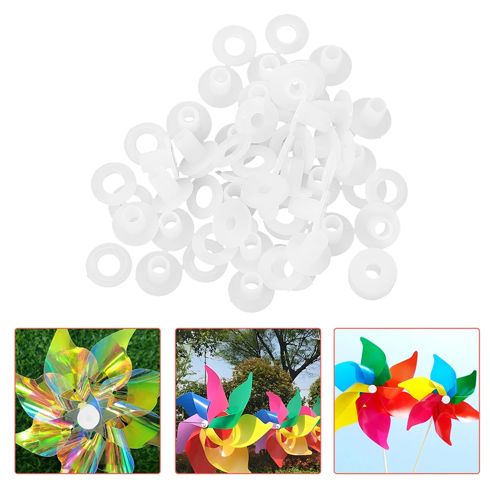 100 pçs fixadores de corda de moinho de vento plástico decoração do jardim clipes suportes de corda seguros para acessórios de moinho de vento ao ar livre