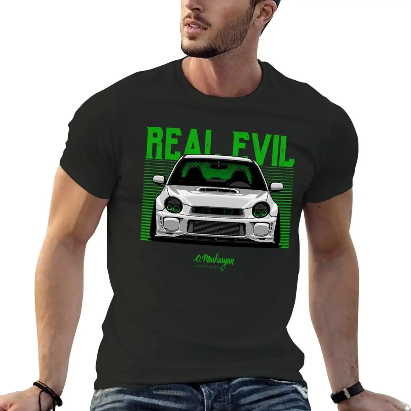 Real Evil. Impreza T-Shirt boys whites Blouse tops cute clothes mens shirts graphic tee