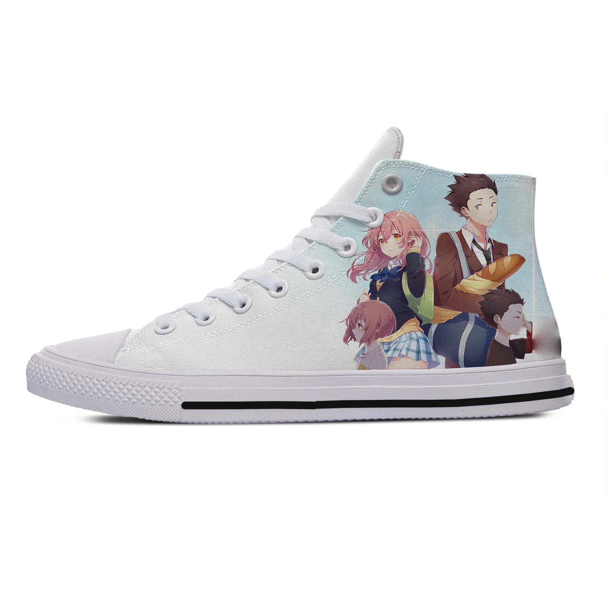 Hot Cool Fashion Funny High Quality Sneakers Casual Shoes Men Women Anime Koe No Katachi A Silent Voice High Help Board Shoes