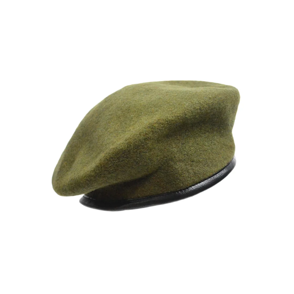 

Stylish Unisex Beret Hat Adjustable Pure Wool Army Green Lightweight Cozy Fashion Accessory Suitable Men Women Driving