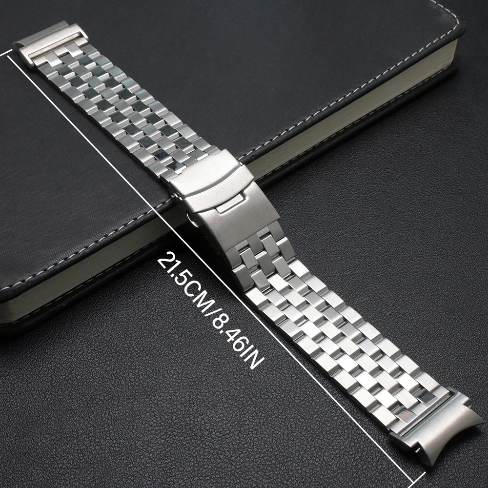 Cinturino in acciaio inossidabile senza spazi vuoti per Samsung Galaxy Watch 7/6/5/4 40 44mm FE Bracciale per 5Pro 45mm 6Classic 43 47mm Quick Fit Band