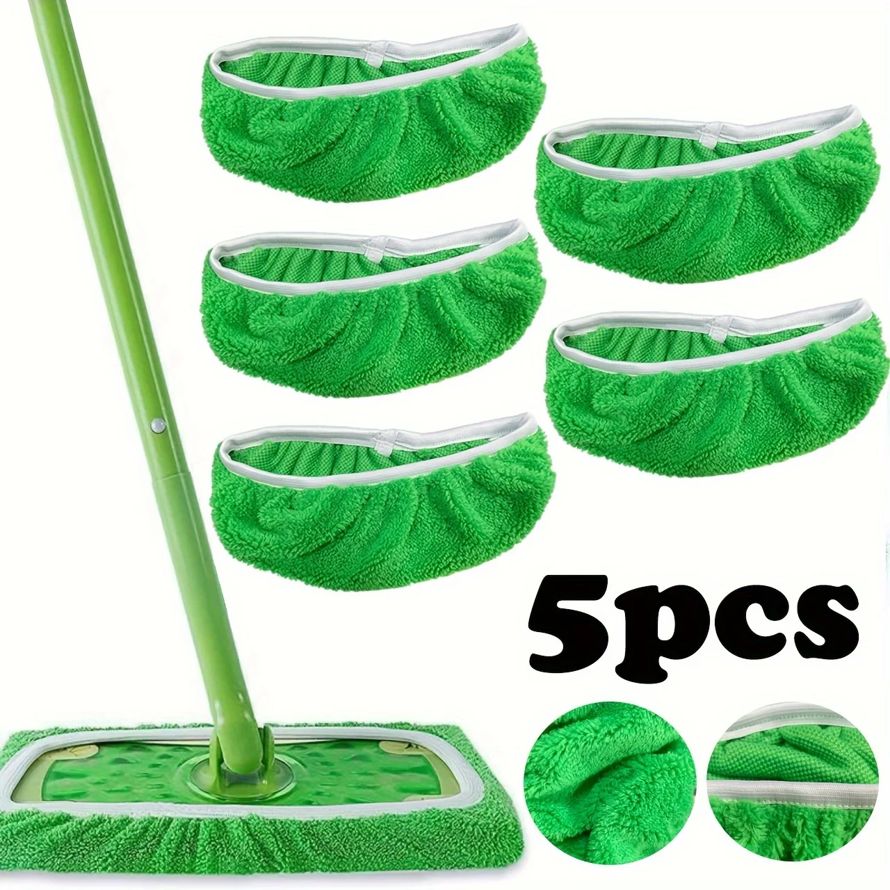 Suitable for Swiffer Flat Mop Cloth Absorbent Sponge Replacement Cloth Cover Household Dry and Wet Rotary Mop Cloth for Bathroom