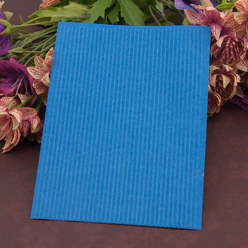 GIFT SCRAPBOUBINGフォトアルバムカード用紙DIYクラフトのためのH9ECストライプエンボスフォルダーテンプレート装飾型の装飾
