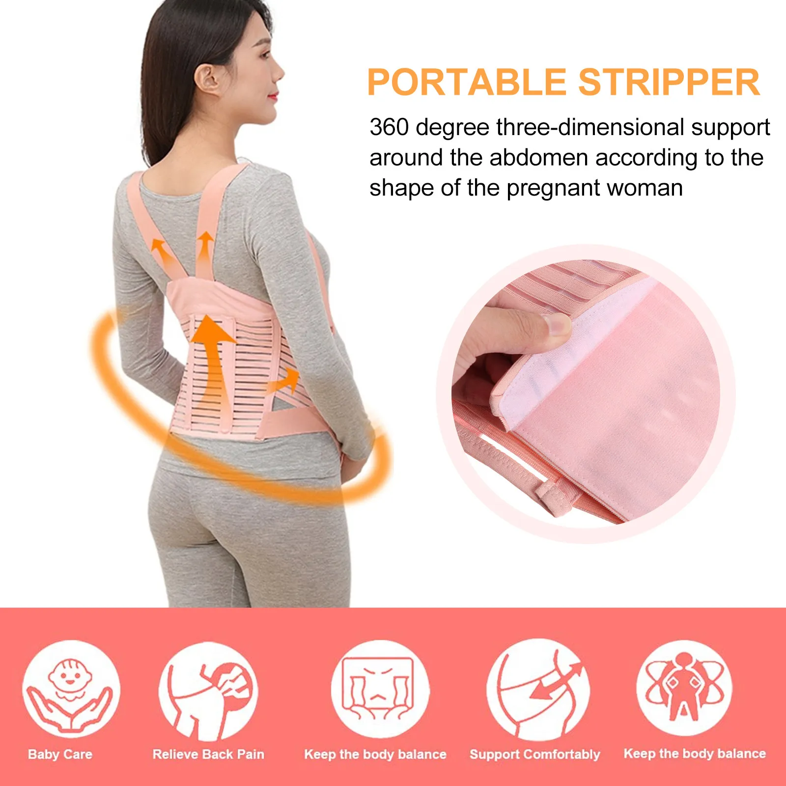 

Дышащий регулируемый бандаж для беременных с широкими лямками, поддерживающий пояс для спины и талии, снимающий боль