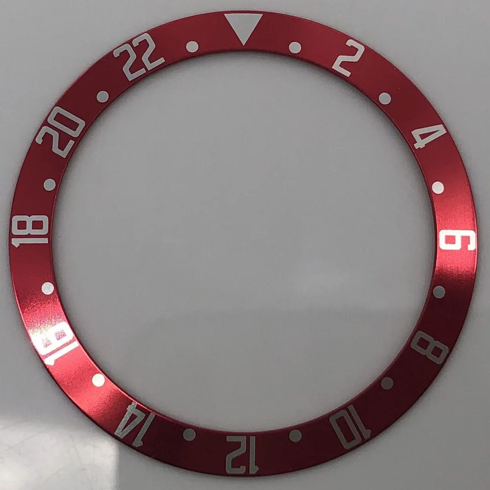 Outer Diameter 39.5mm Aluminum Bezel Watch Parts Fit 41mm Automatic Mechanical Case Red Blue Green Black Brown