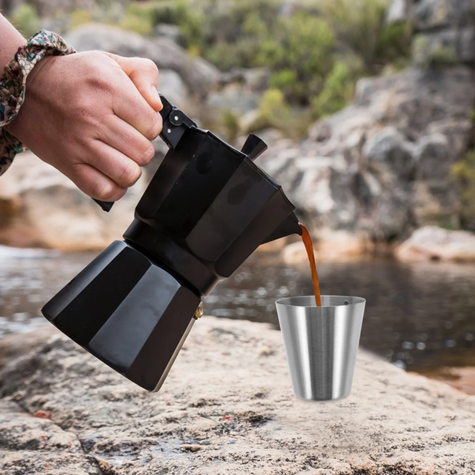 

60ml 2.03oz Mini Stainless Steel Shot Glass Necklace Beaded Chain for Weddings Parties Celebrations Drinkware Accessory Party