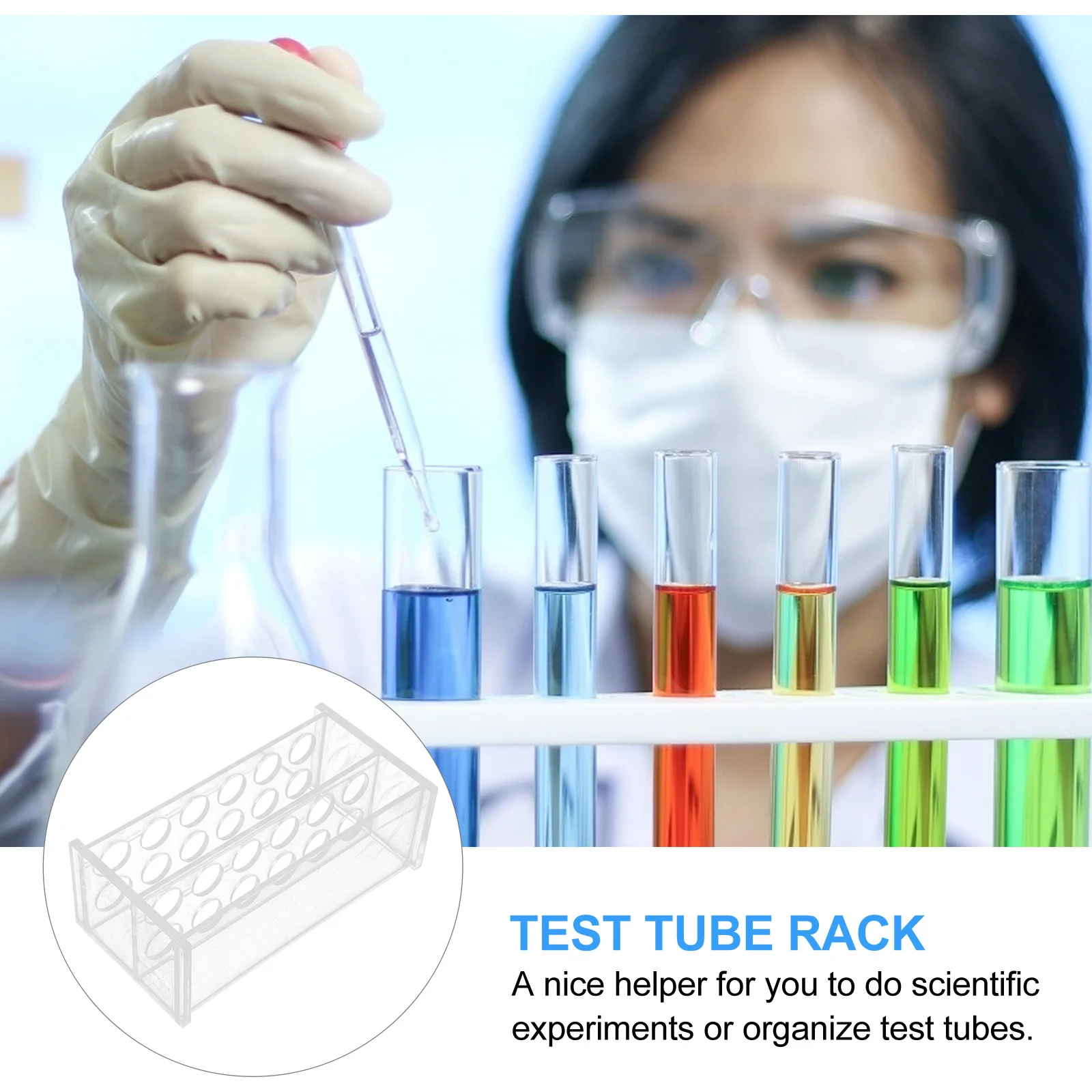 

1pc Rack Durable Laboratory Holder Laboratory Test Tube Organizer Stand Holder For Lab Use Test Tube Organizer Stand