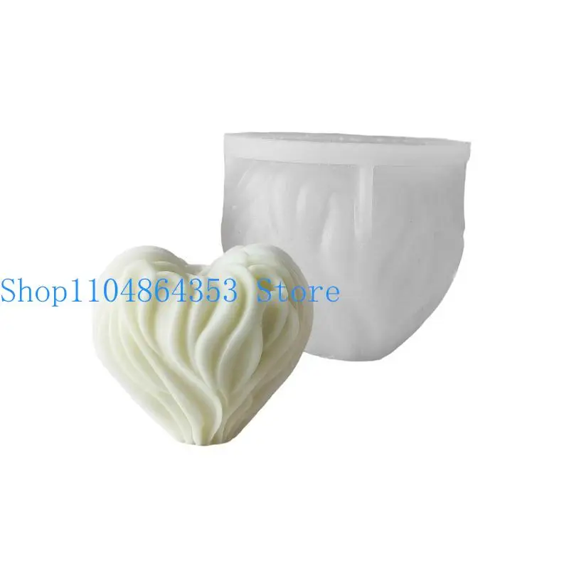 

652F Flexible Making Mould Easy to Demold Silicone Heart Shaped Desktop Decoration Mold Jewelry Making Supplies