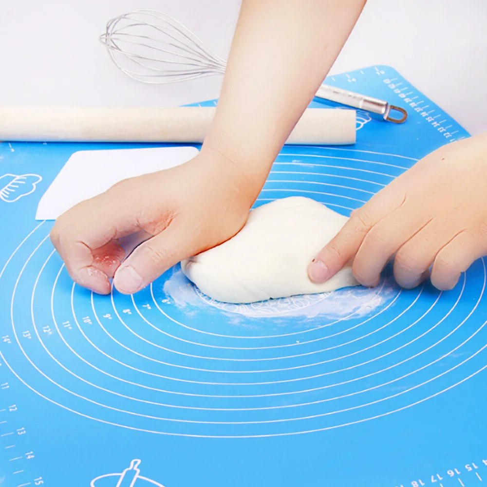 Silicone World Kneading Dough Mat Silicone Baking Mat Pizza Cake Dough Pastry Kitchen Cooking Grill Bakeware Table Mat Pad Sheet