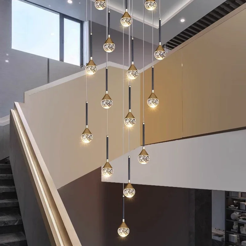 

Modern Minimalist Chandelier for Living Room Bedroom Staircase Pendant Lamp Home Decor Indoor Lighting Hanging Luster Fixture