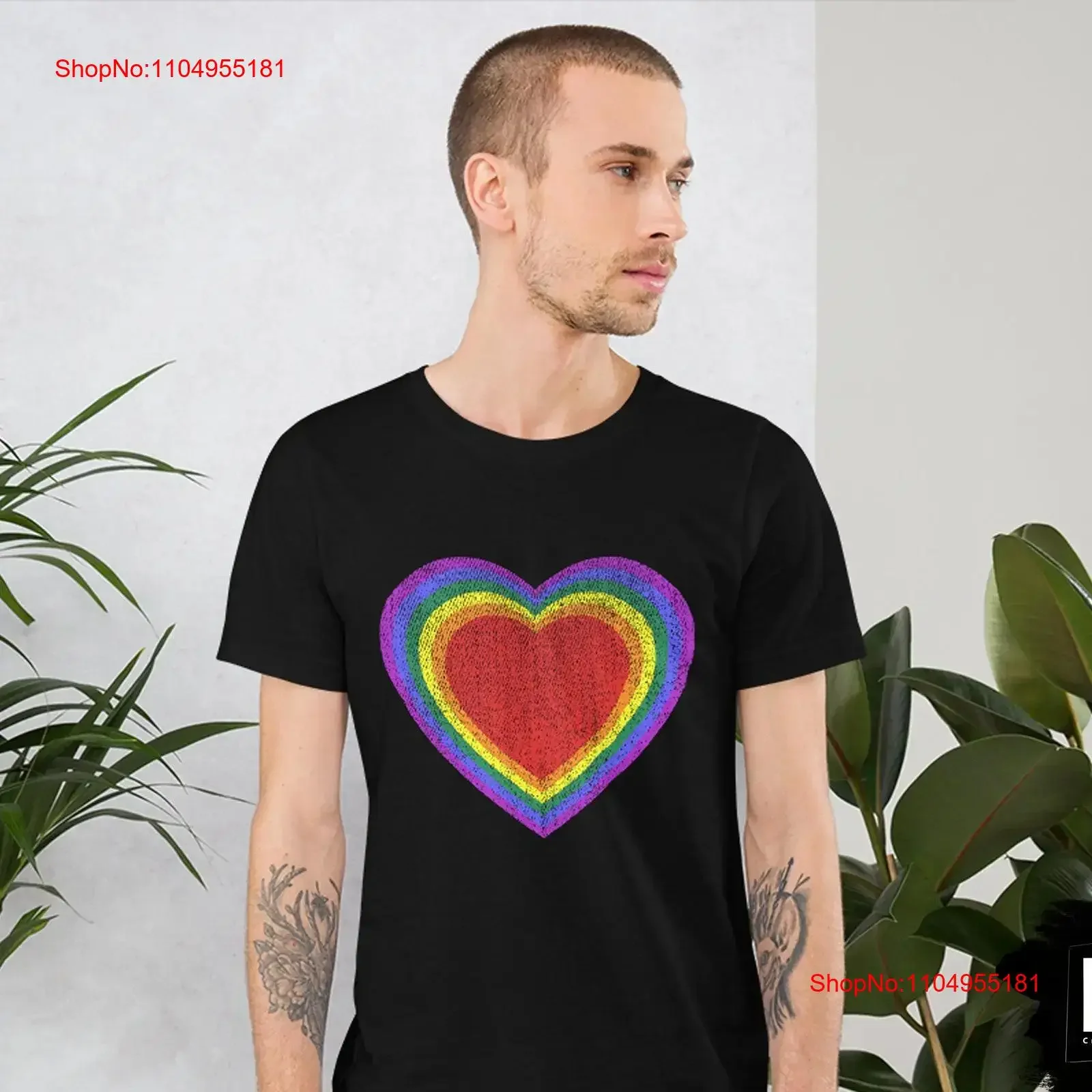 

Футболка Pride Rainbow Heart для геев, винтажная стираная уличная одежда, стильный топ унисекс для повседневной одежды, слегка