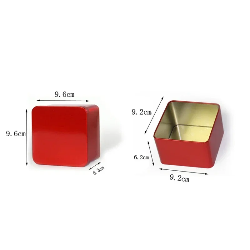 Mini Metal Storage Box Square Iron Tin Boxes Candy Chocolate Gift Boxes Tea Cans Soap Small Things Sundries Packaing Box