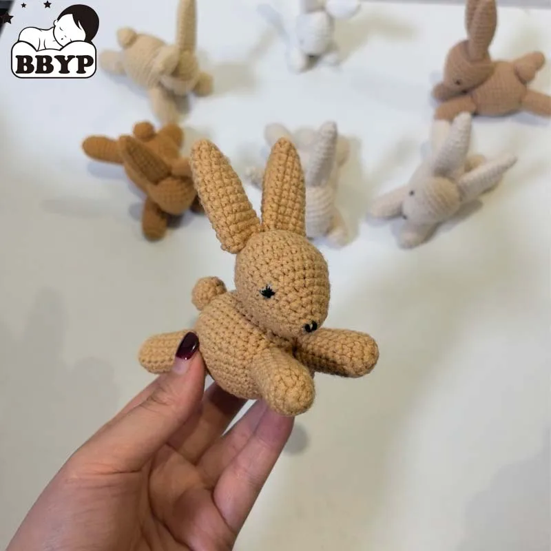 قطعة واحدة من زينة أرنب كروشيه رائعة، سرير أطفال متنقل وحضانة معلق على الحائط أرنب كروشيه، هدية ديكو منزلية ذاتية الصنع