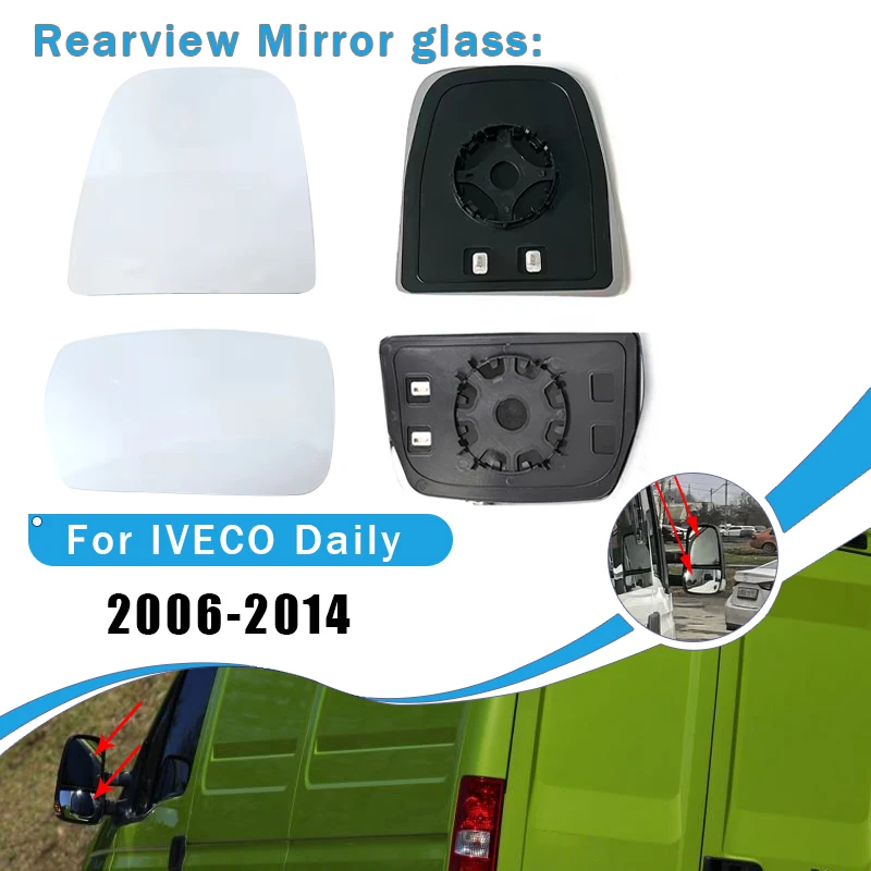 

Van side convex mirror with indicator flashing light for Iveco Daily 2006 2007 2008 2009 2010 2011 2021 2013 2014