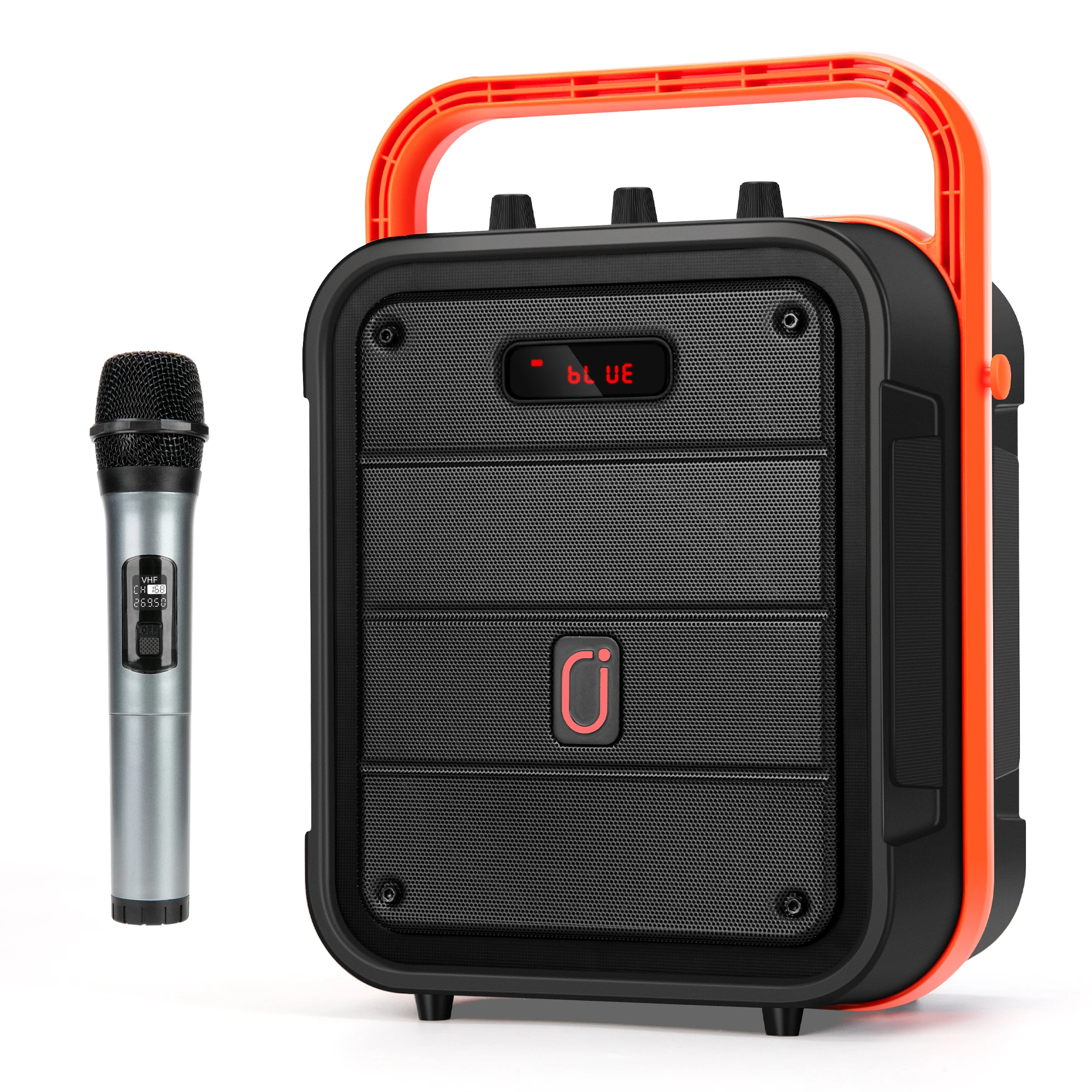 

FanFun Karaoke Machine with 1 Wireless Microphones, Portable Bluetooth Speaker with Bass/Treble Adjustment, PA System