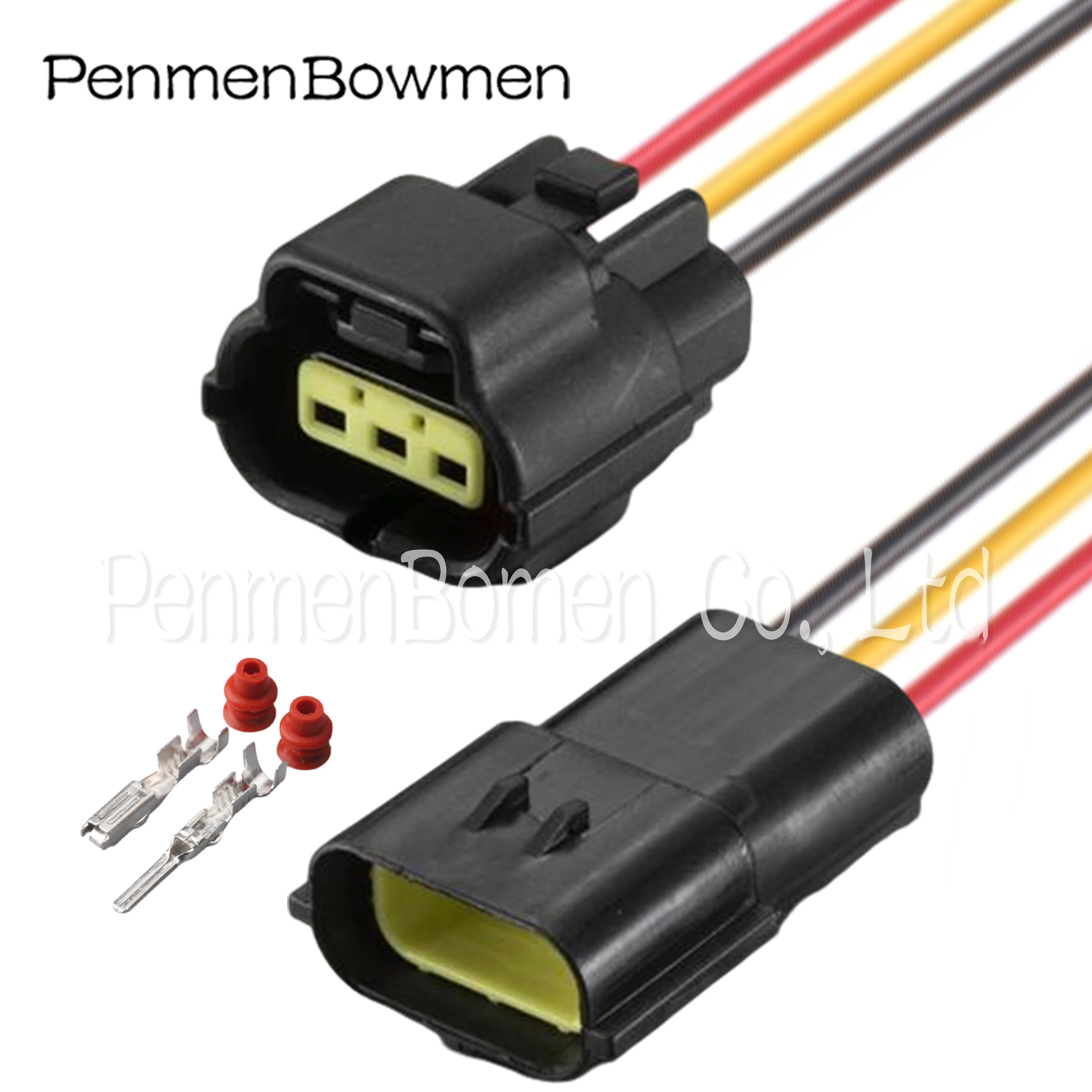 1 Set 3 Pin Car Camshaft Shaft Position Electrical Cable Connector Waterproof Female Male Wire Harness Plug 174357-2 174359-2