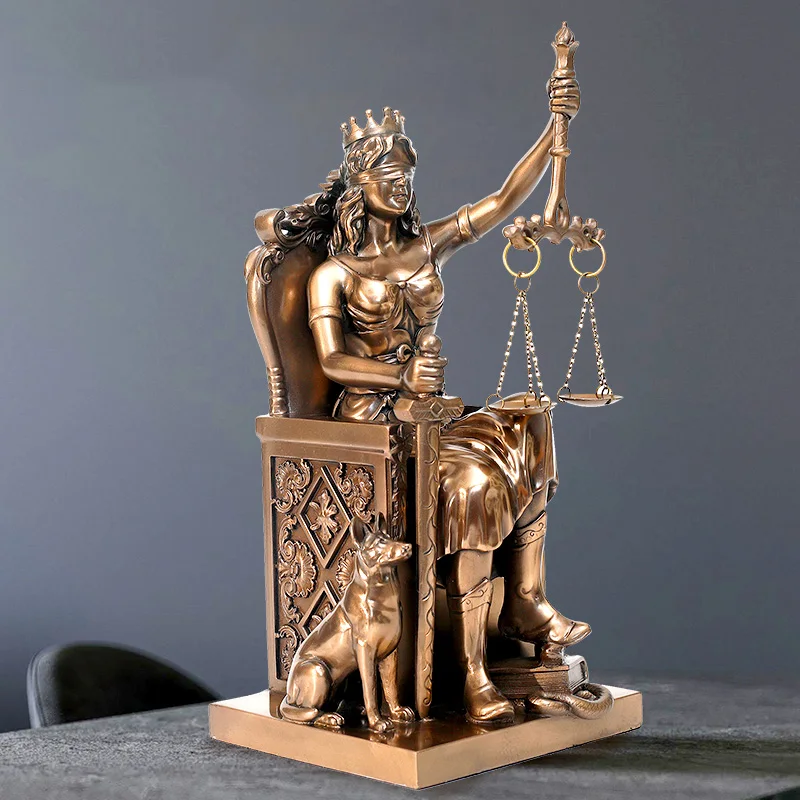 

Room Decor Statue Of The Goddess Of Justice Decoration Nordic Retro Figure Sculpture Room Desktop Balance Legal Ornaments Gifts