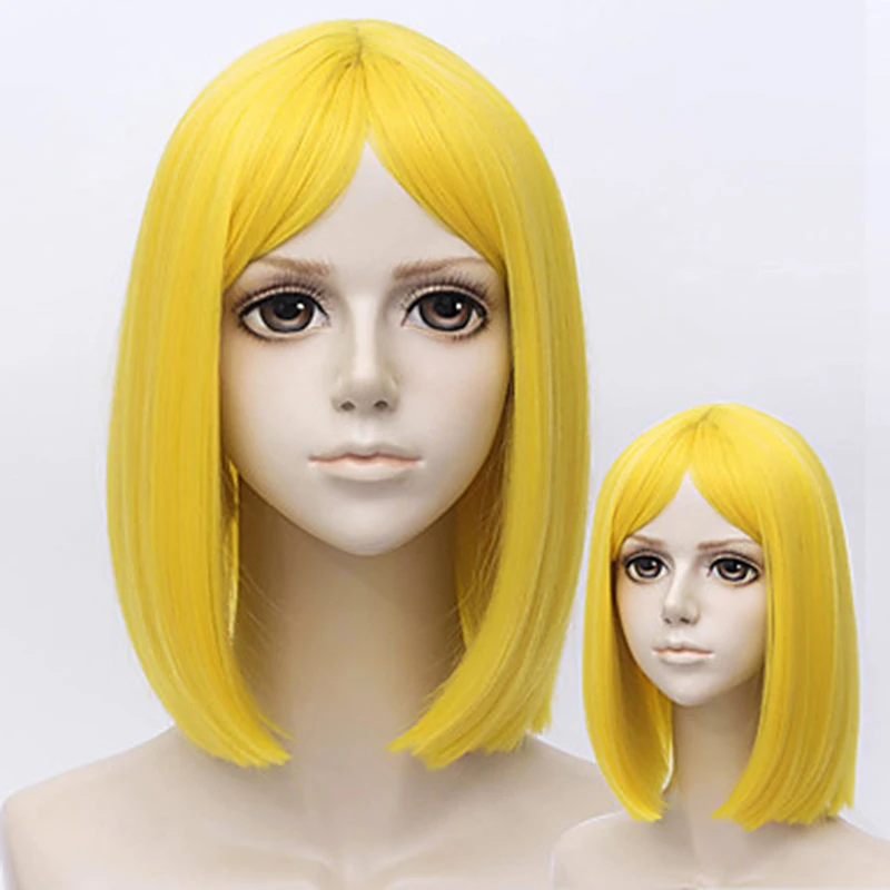 Peruka Cosplay HAIRJOY z syntetycznych włosów, inspirowana postacią Yellow Diamond z anime Land of the Lustrous.