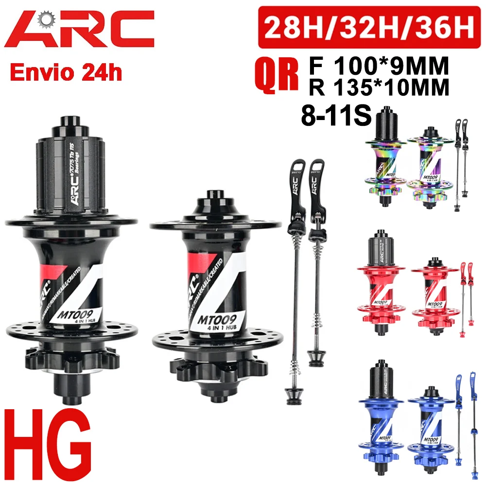 

ARC Bike Hub MT009 114 Noise 6 Pawls 8/9/10/11/12 Speed Mountain Bike Hubs HG NBK 4 Sealed Bearing 28/32/36Hole Bicycle Accessor