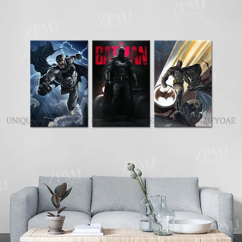 DC Comics Superheld Batman Leinwand Malerei Film Home Dekoration Wand Kunst Bild Drucke Moderne Rahmenlose Poster Für Wohnzimmer – Detail 2