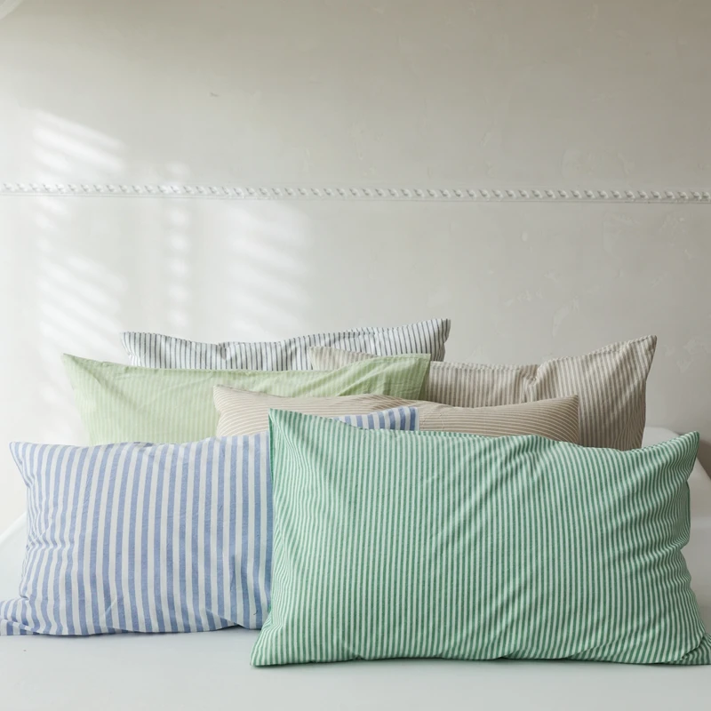 1Pc 200T Cotton Twill Plaid Printed Pillowcase 48 x 74cm,Pillowcover For Bed with Envelope Closure,without core