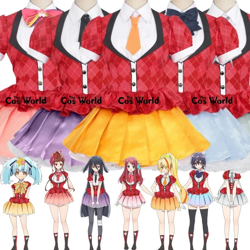

ZOMBIE LAND SAGA Nikaido Saki Konno Junko Yuugiri Hoshikawa Lily Yamada Tae Idol Dress Outfits Customize Anime Cosplay Costumes