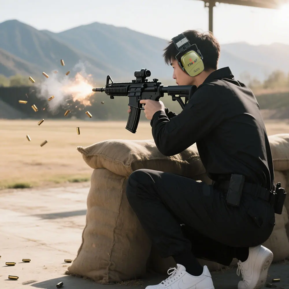 2025 New Outdoors Tactical Hunting Folding Ear Defenders Ear Protector Ear Muff Hearing Protection Soundproof For Shooting