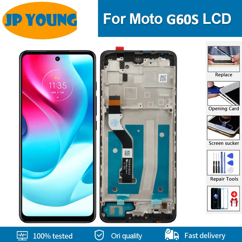 6.8\'\' lcd For Motorola Moto G60S LCD With Frame Touch Panel Screen Digitizer Assambly For Moto G60 S XT2133-2 xt2133-1 Display