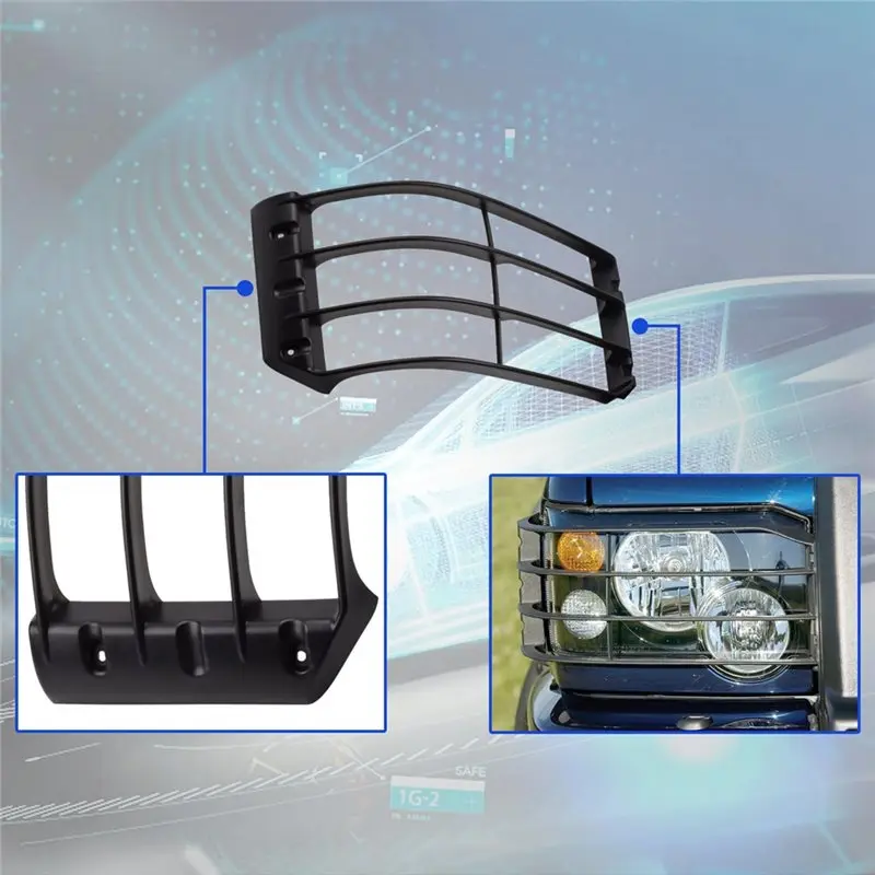Headlight Guard For Land Rover Discovery 2 2003-2004 Headlamp Protector Grille Cover Accessories Replace STC53193